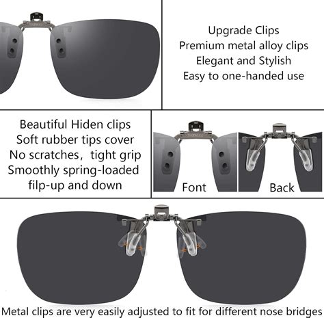 caxman polarized clip on sunglasses.